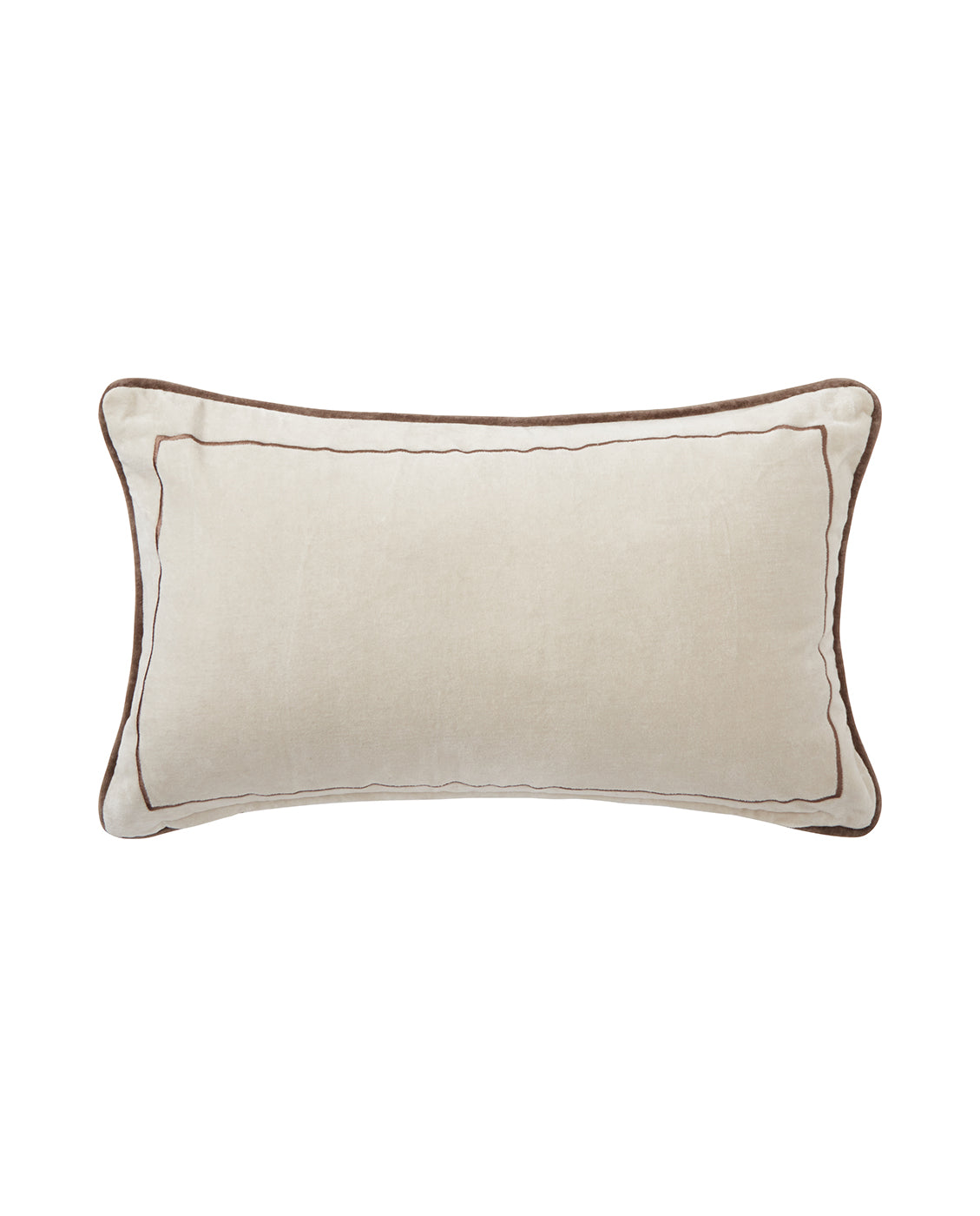 Graphic Embroidered Organic Velvet 50x30 Pillow