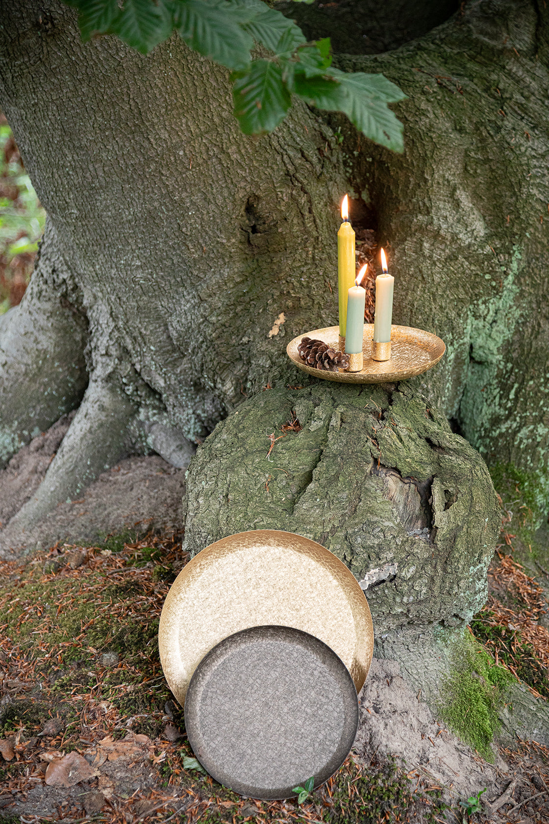 Metallteller Ø26cm, gold