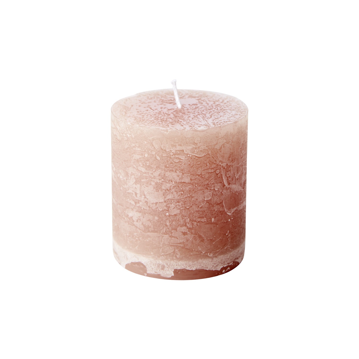 COTE NORD Stumpenkerze handgemacht rosa-sand klein