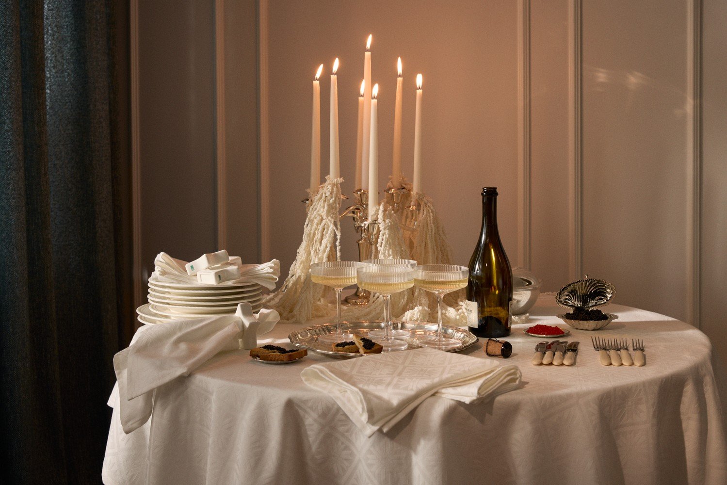 Stoffserviette mit Sternenmuster