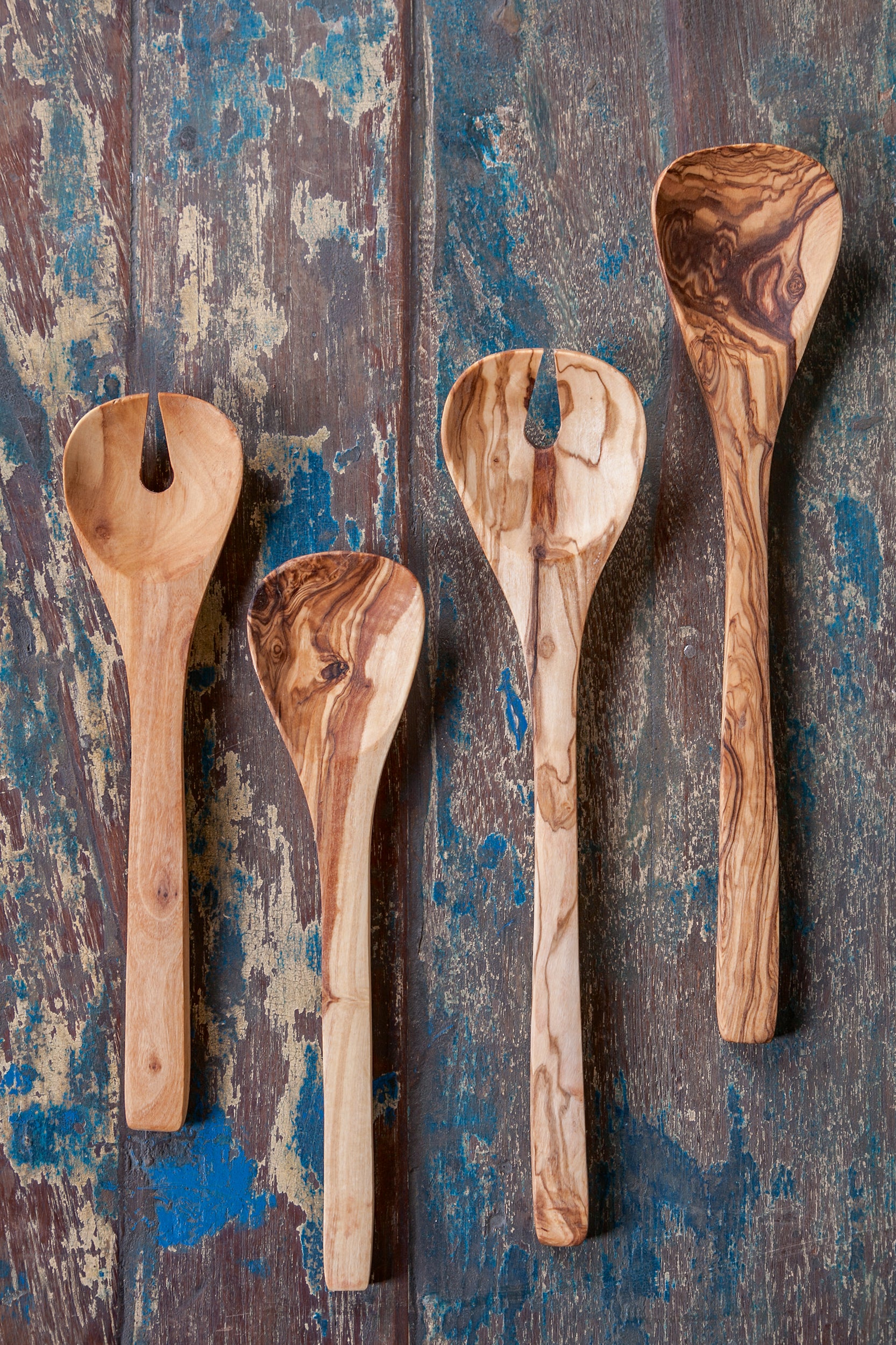 Salatbesteck aus Olivenholz