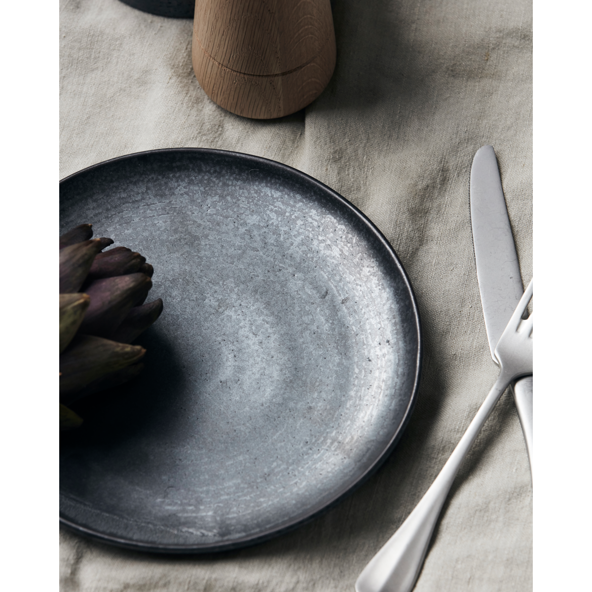 Frühstücksteller Pion, Black/Brown