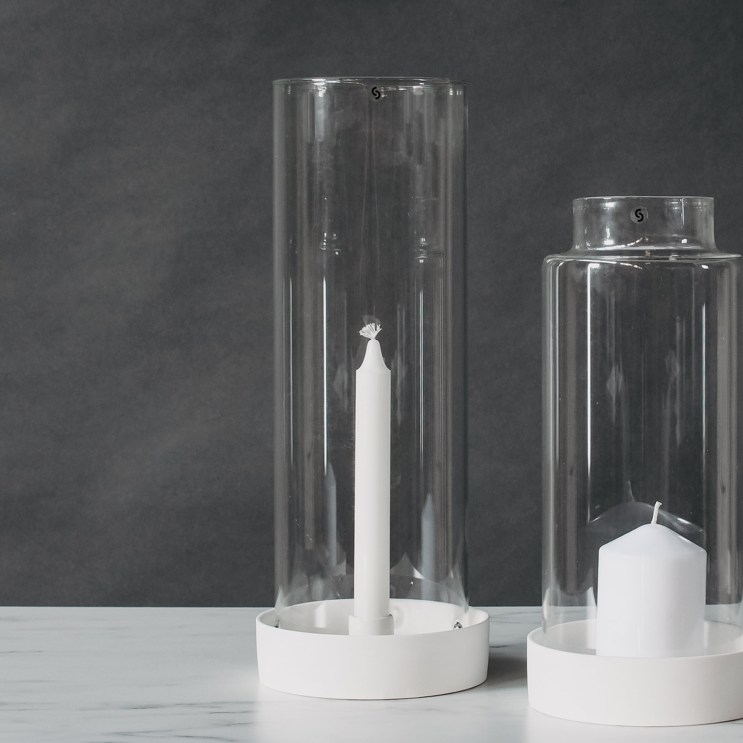 Glaszylinder für Windlicht und Kerzenhalter Storm