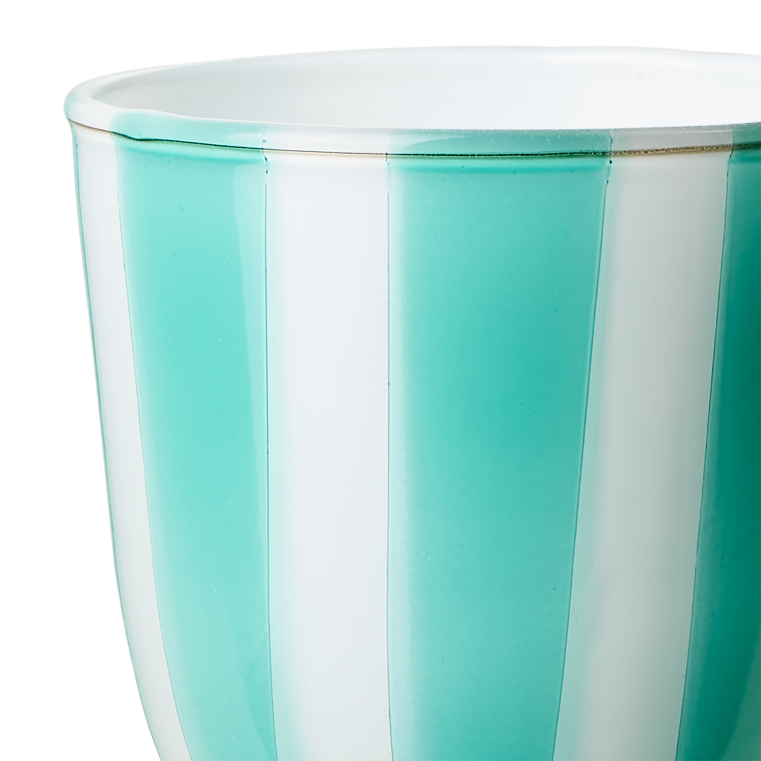 CIRCUS Teelichthalter türkis-weiss