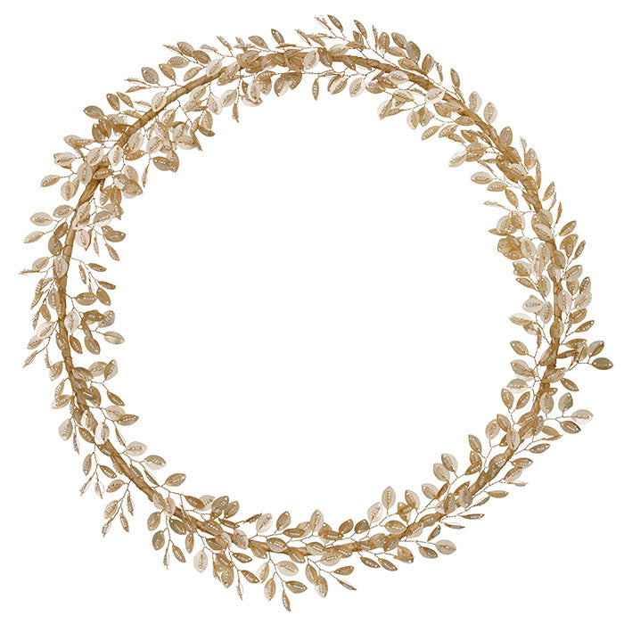 Beaded Wreath Ø36cm Clio Champagne
