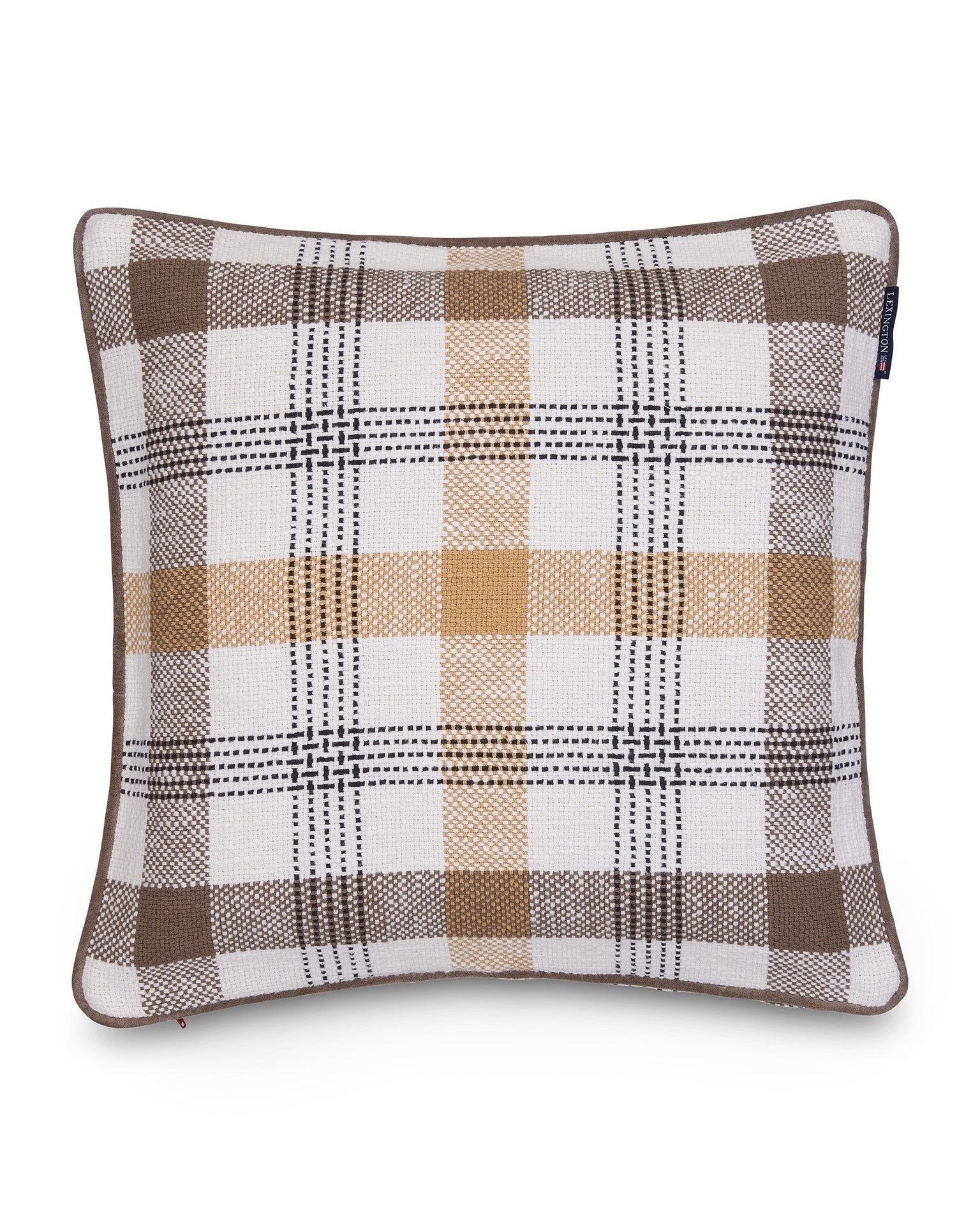 Kissenhülle Checked olive/gelb