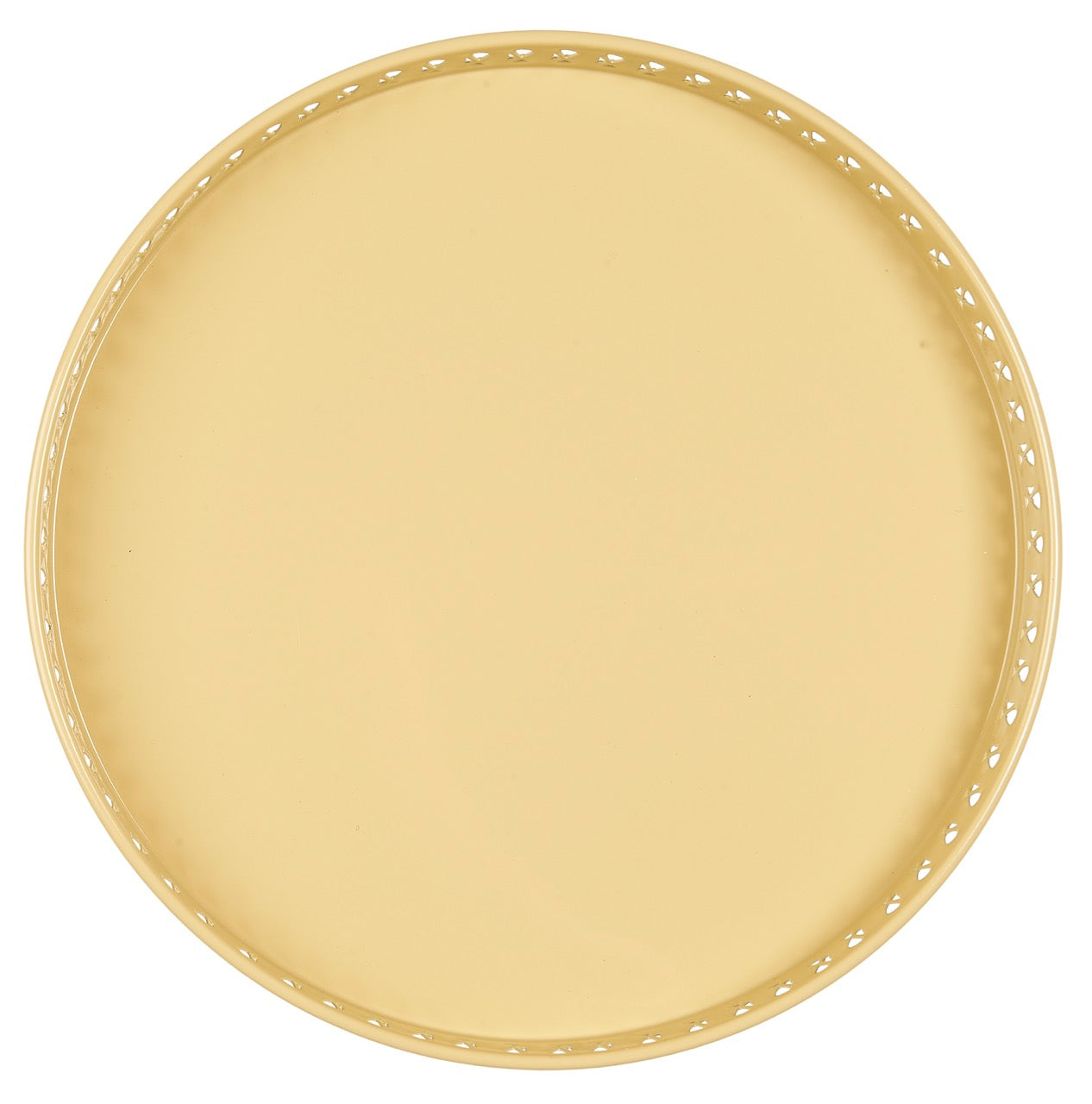 Tablett mit gemusterter Kante gelb