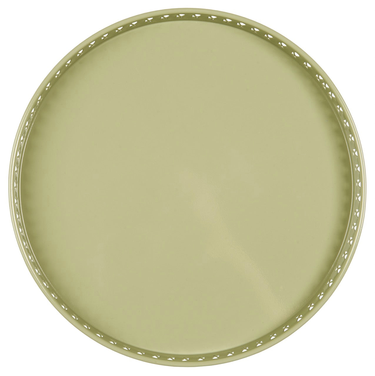 Tablett mit gemusterter Kante grün