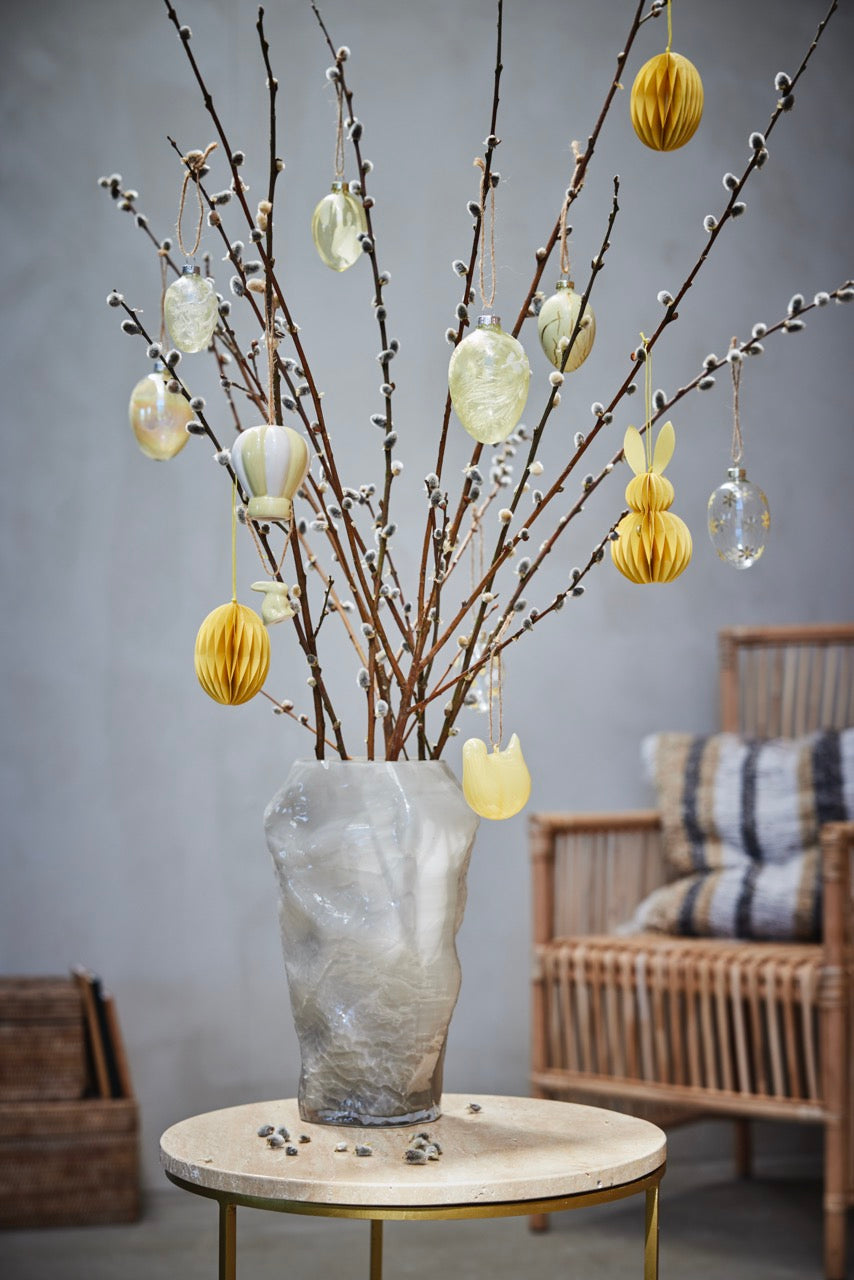 Ornament Eier Parillia gelb