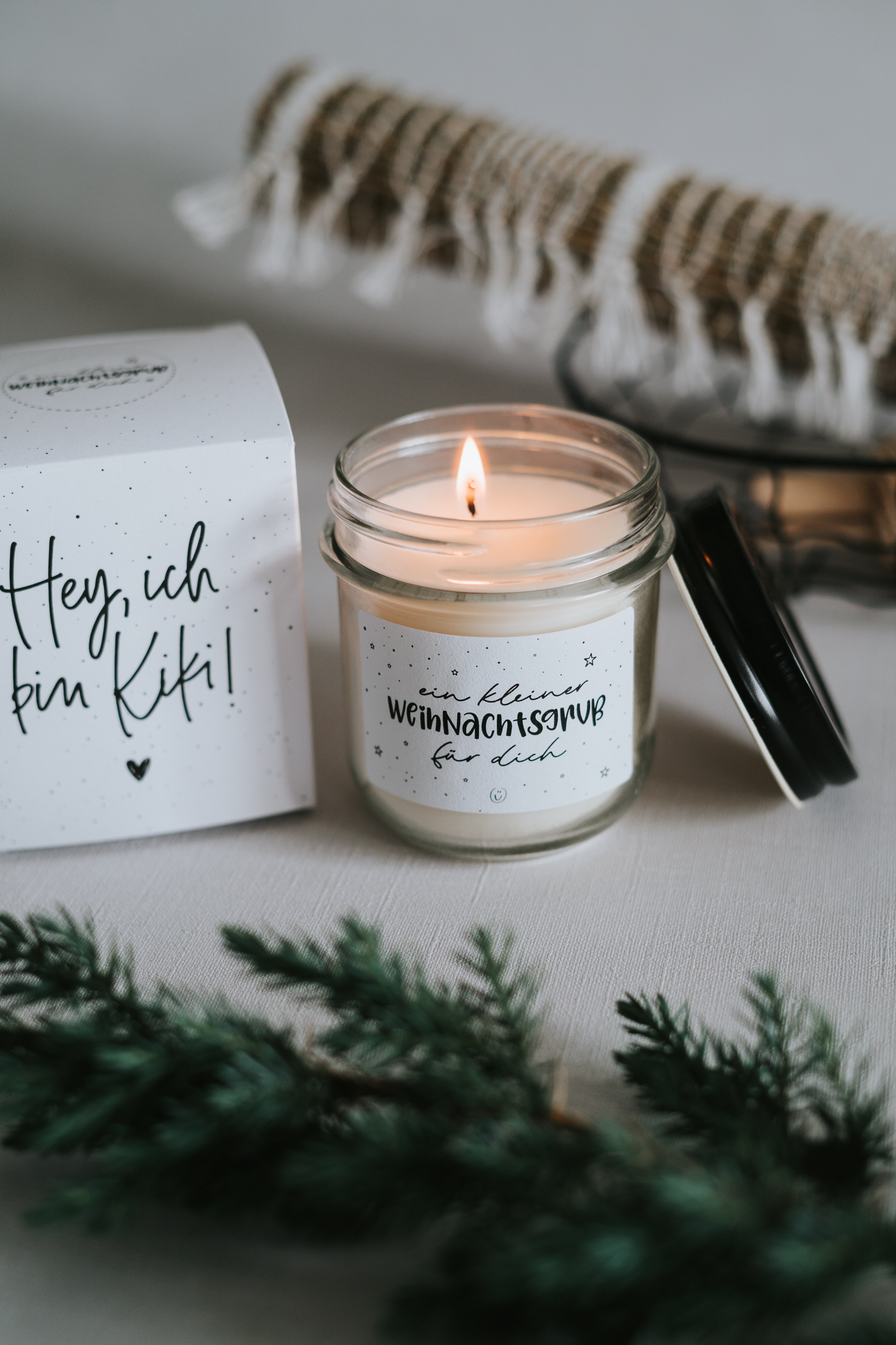 Kerze · Weihnachtsgruß, transparernt