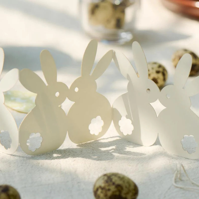Oster-Tischdekoration Hasen selbststehend