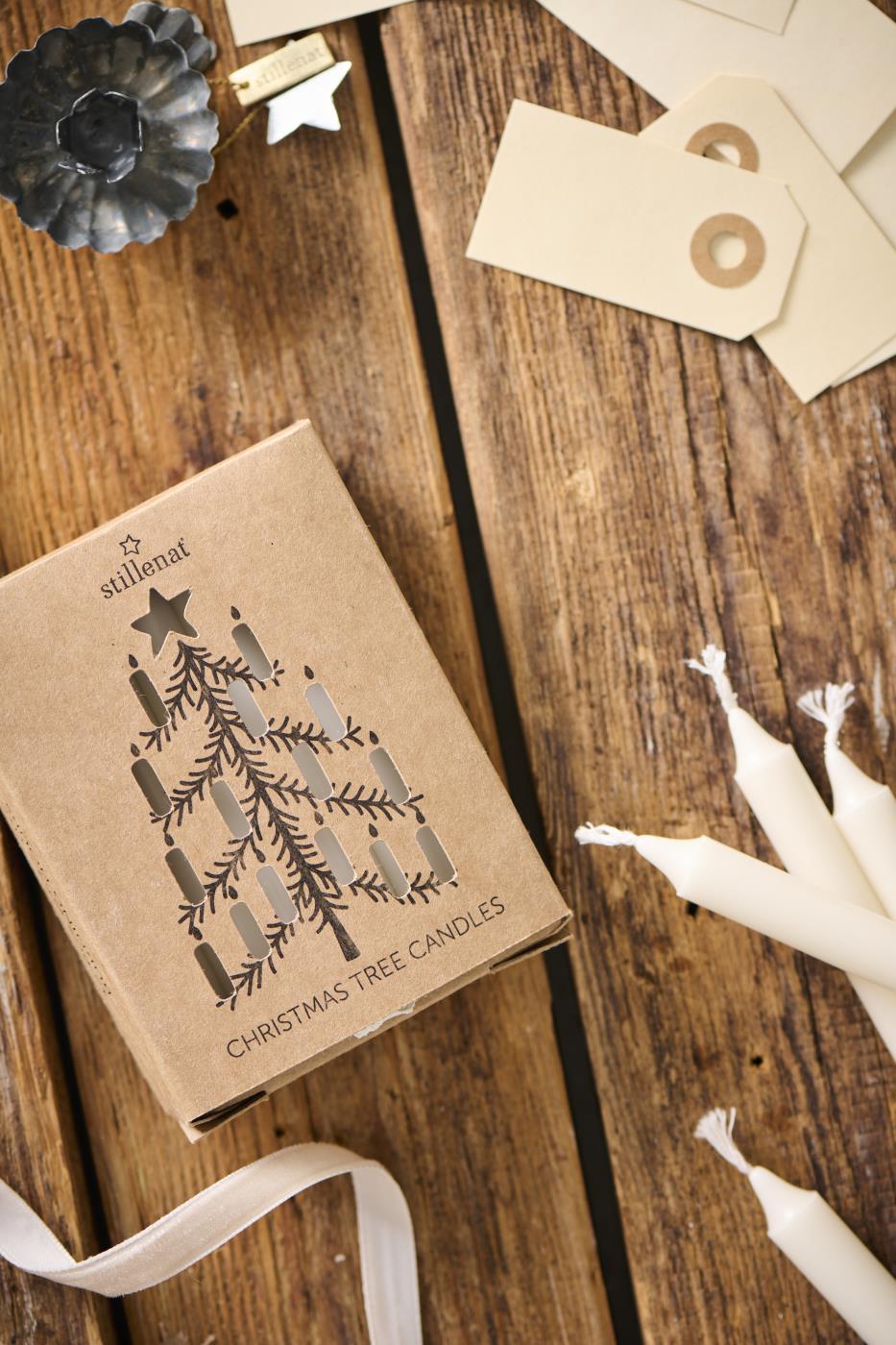 Christbaumkerzen creme 12 Stk