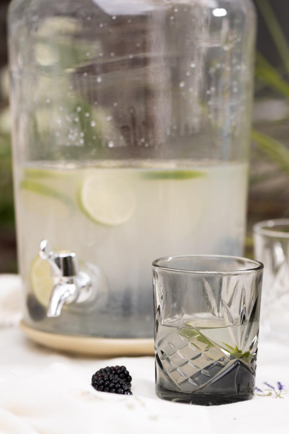 Trinkglas mit Muster, smoke Glas