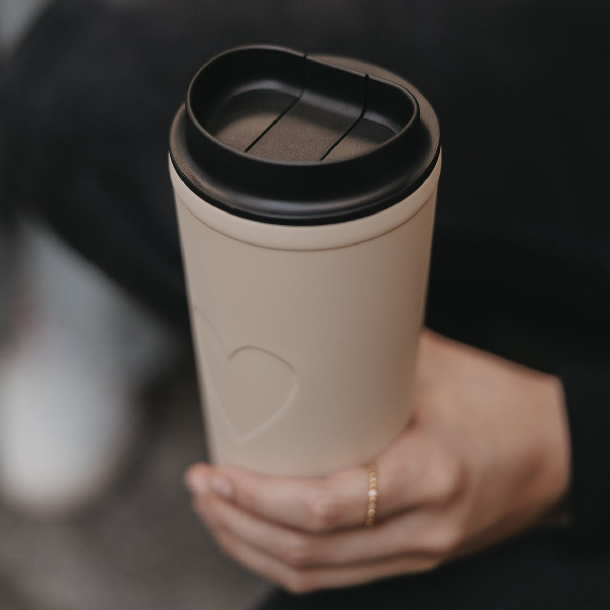 To go Becher Herz creme 540ml