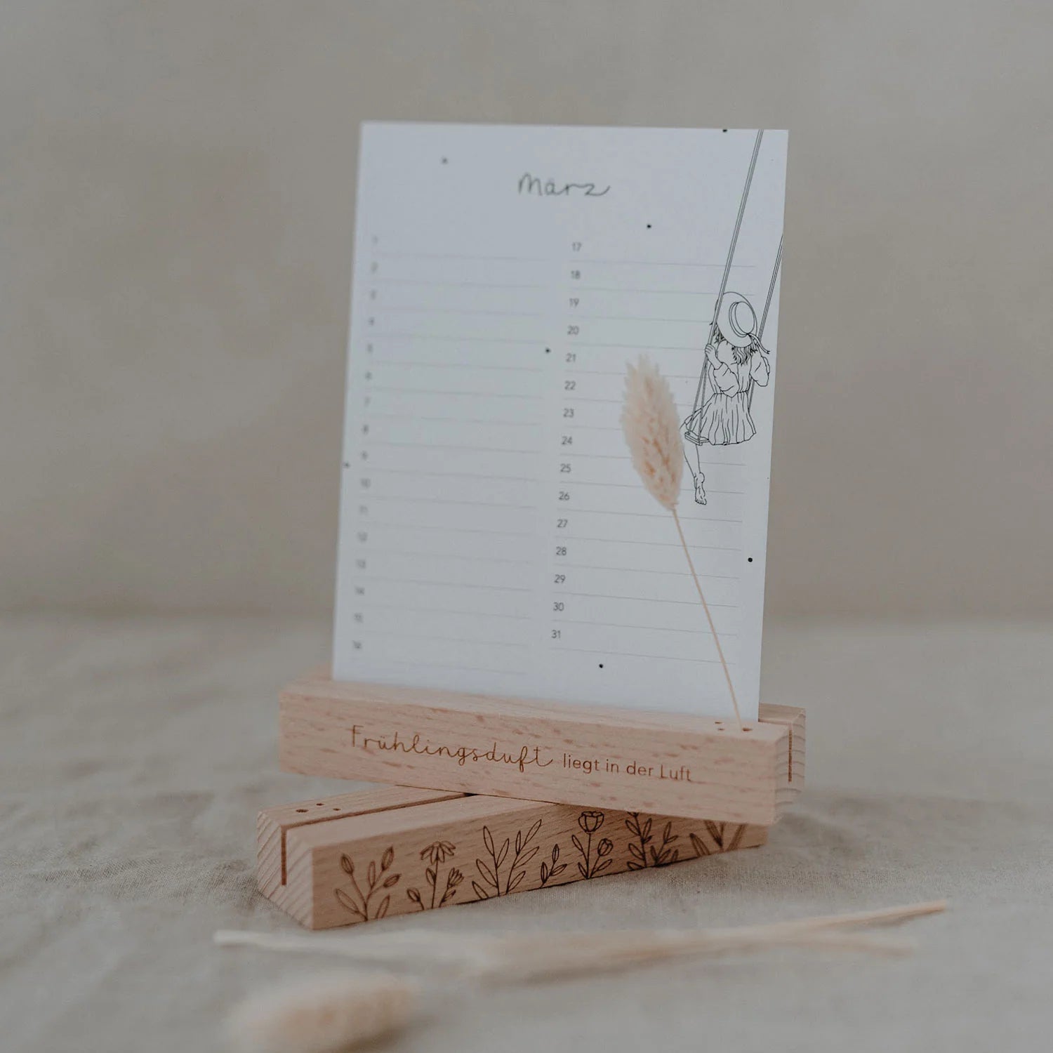 Karten- und Blumenhalter Frühling im 2-er Set