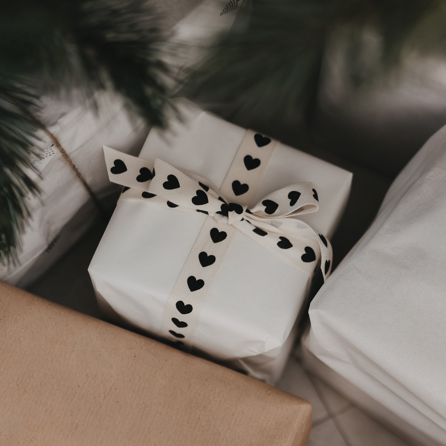 Geschenkband Herzen