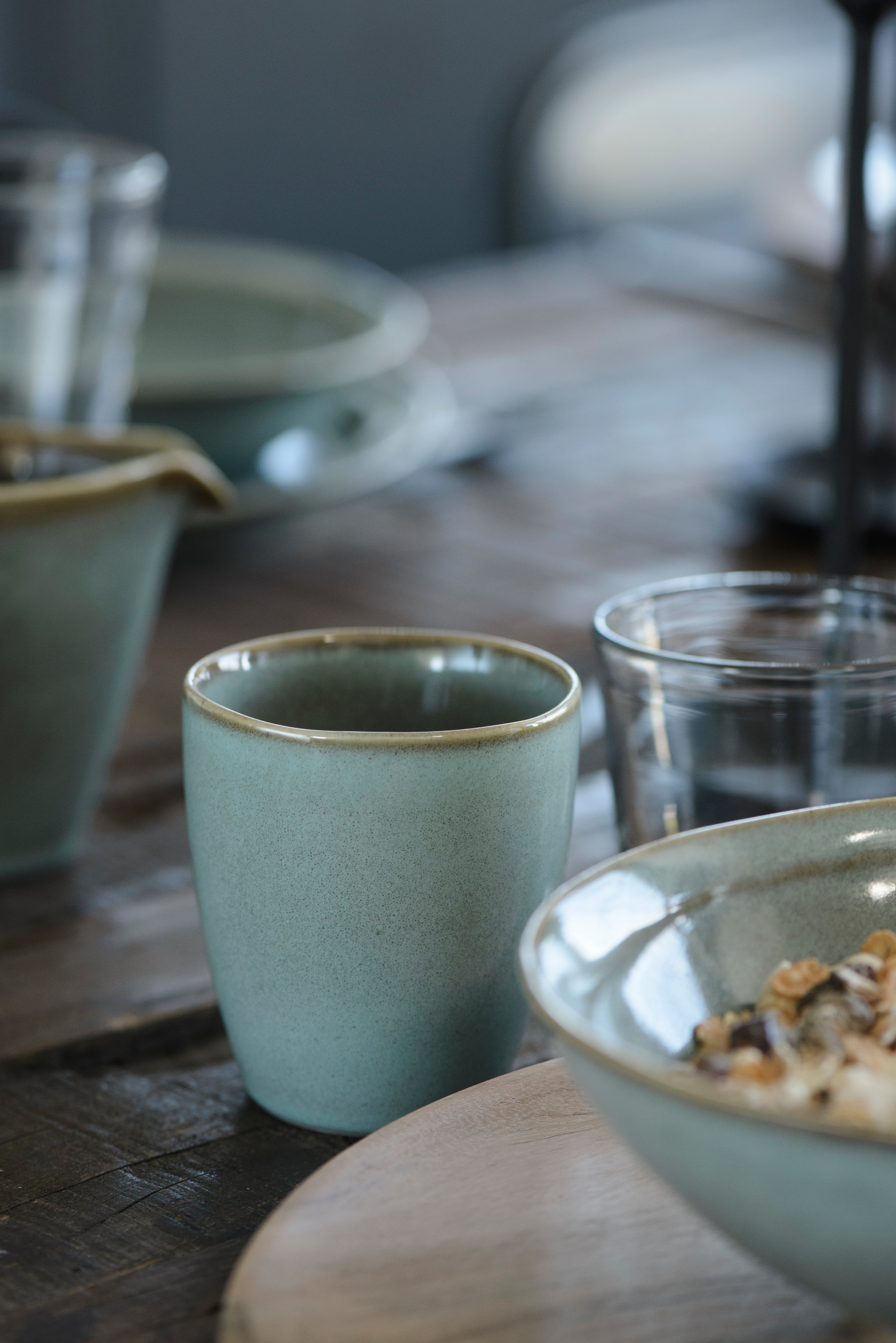 Tasse ohne Henkel Light Blue Dunes