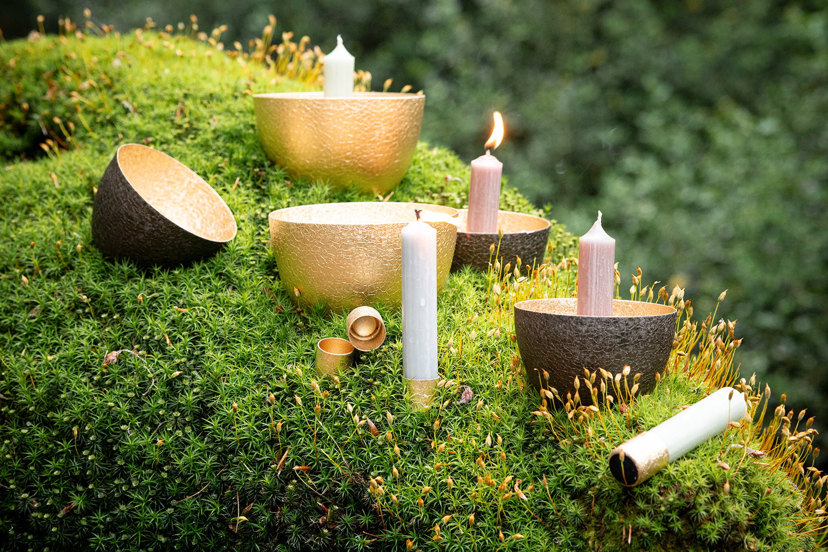 Lichtschale goldbraun