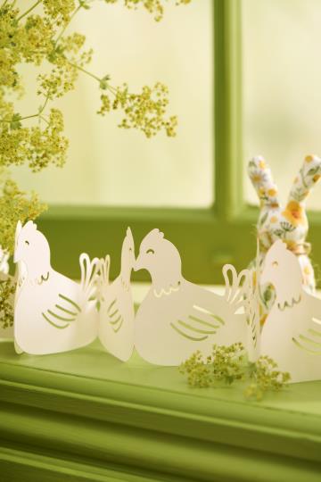 Oster-Tischdekoration Hühner selbststehend