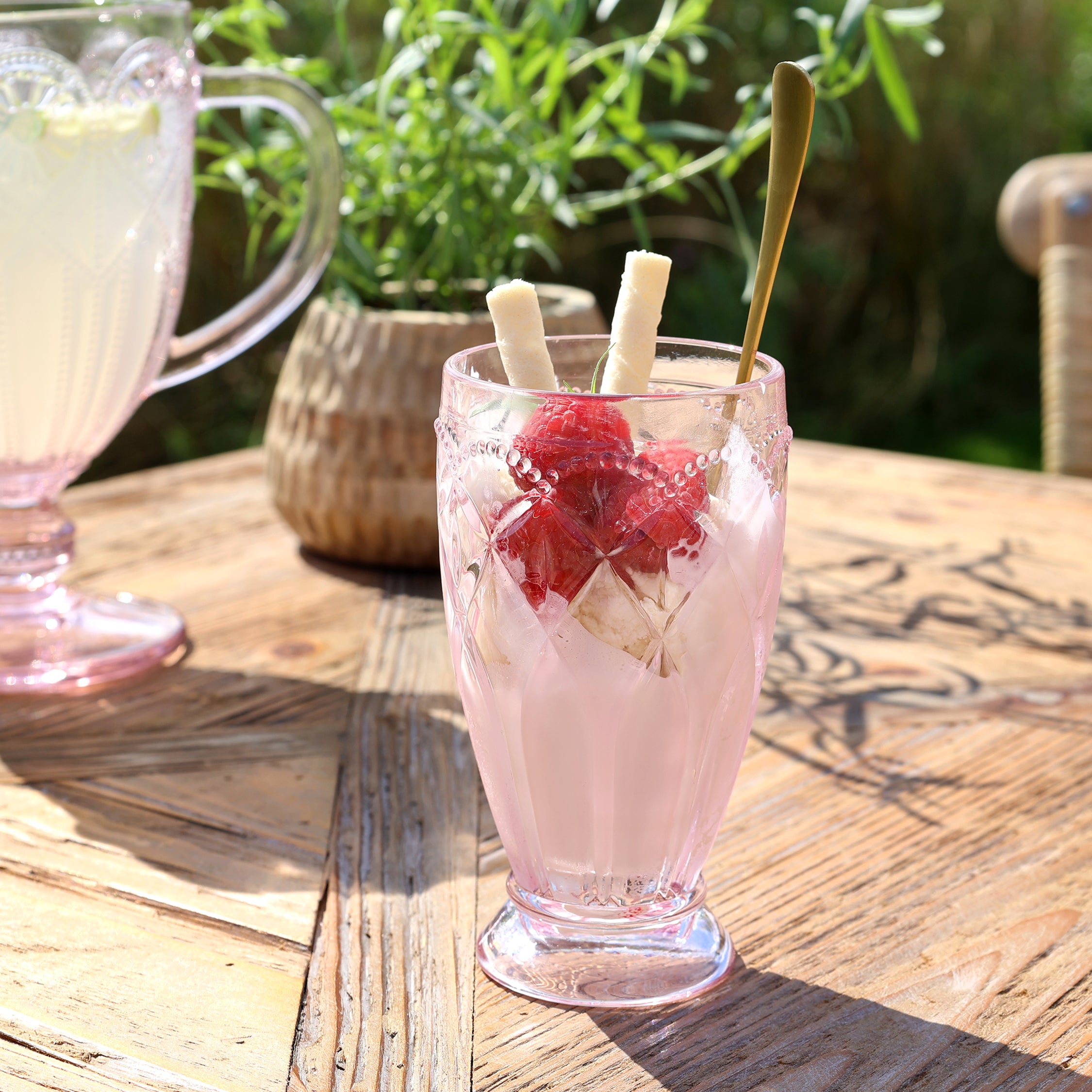 Saint-Émilion Glas mit Muster Rose