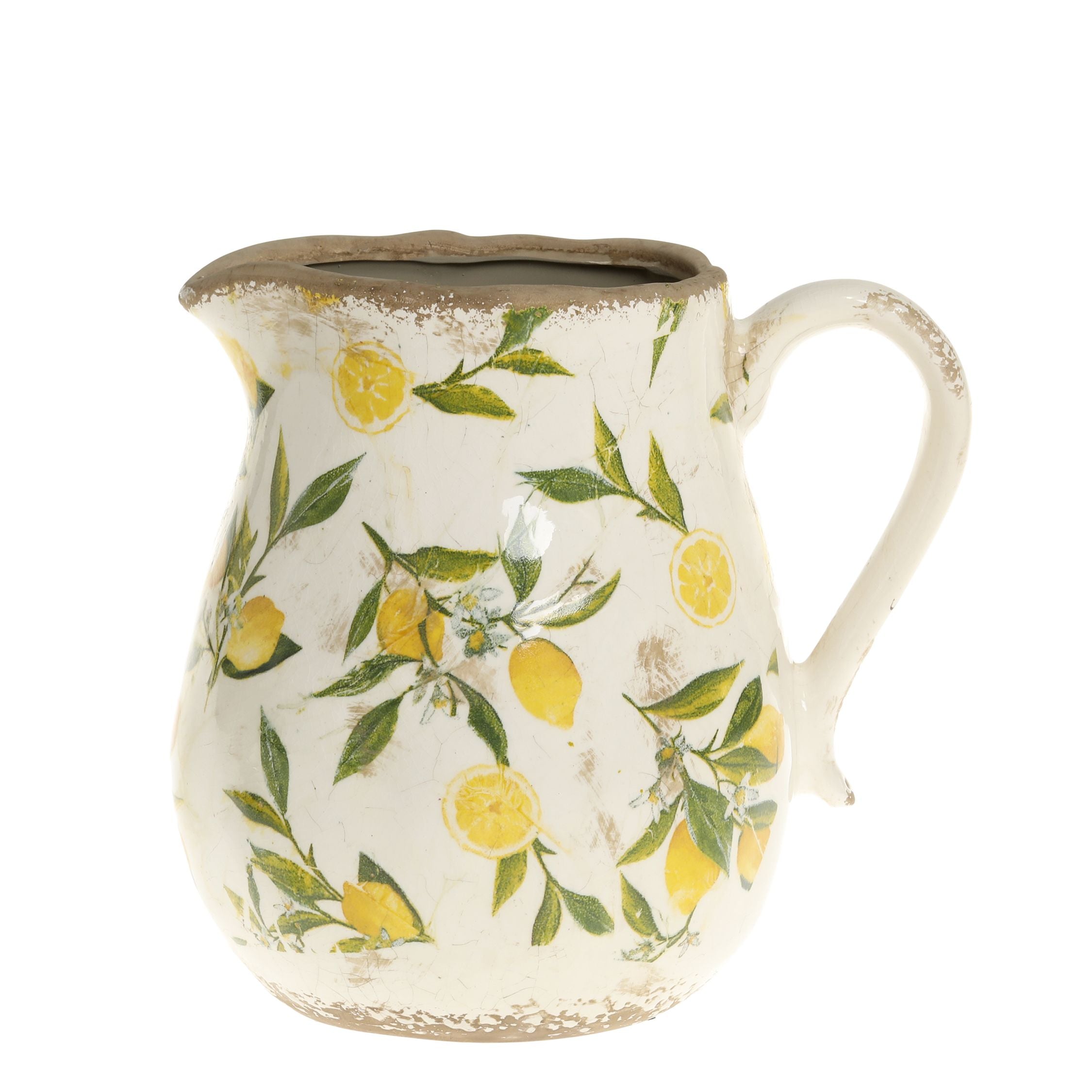 Limone Vase mit Zitronenmotiv