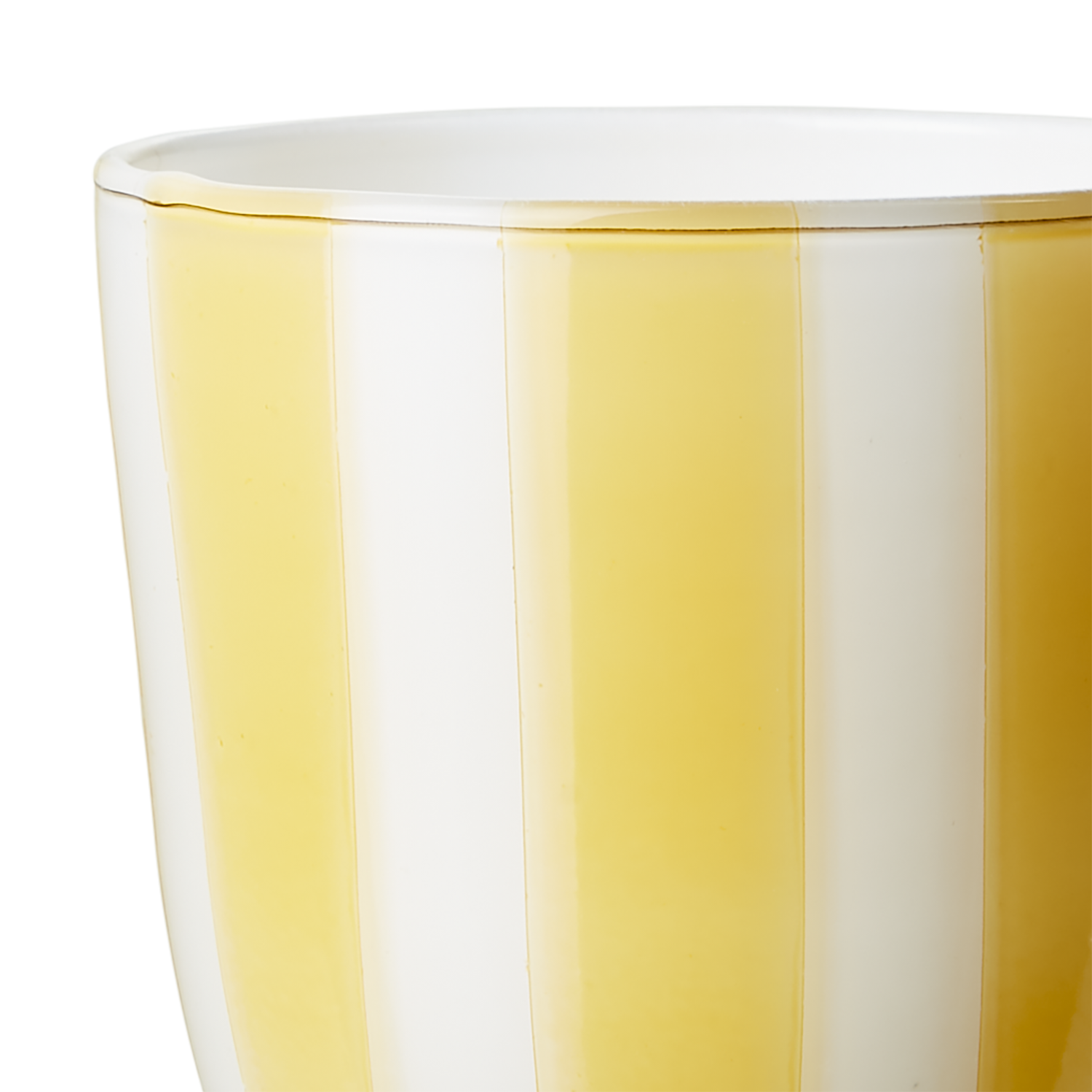 CIRCUS Teelichthalter gelb-weiß klein