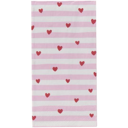 Serviette mit Herzen