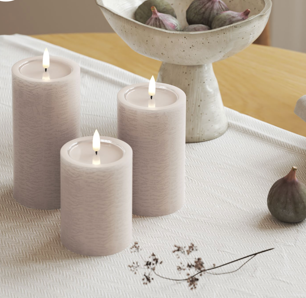 LED Stumpenkerzen in verschiedenen Farben und Grösse