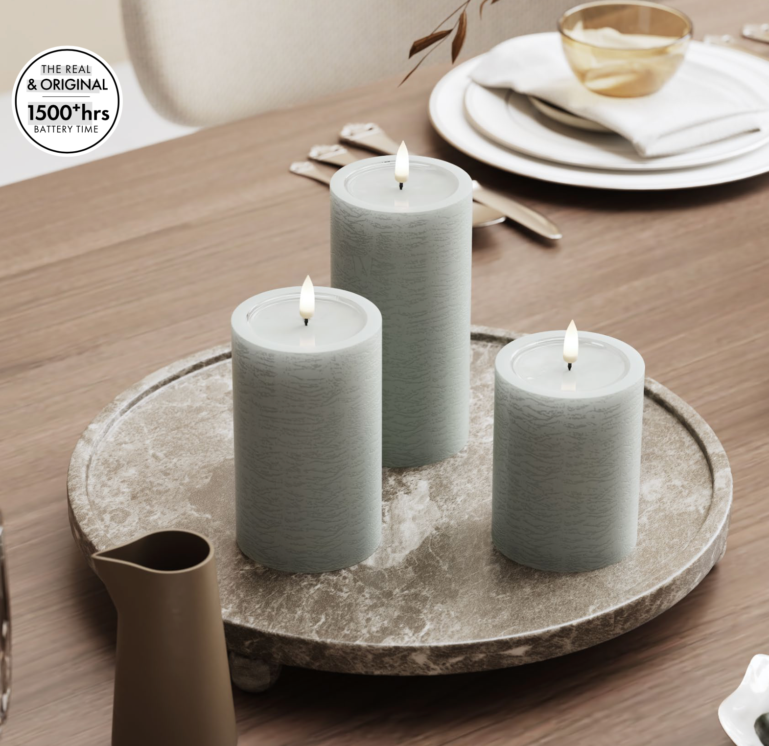 LED Stumpenkerzen in verschiedenen Farben und Grösse