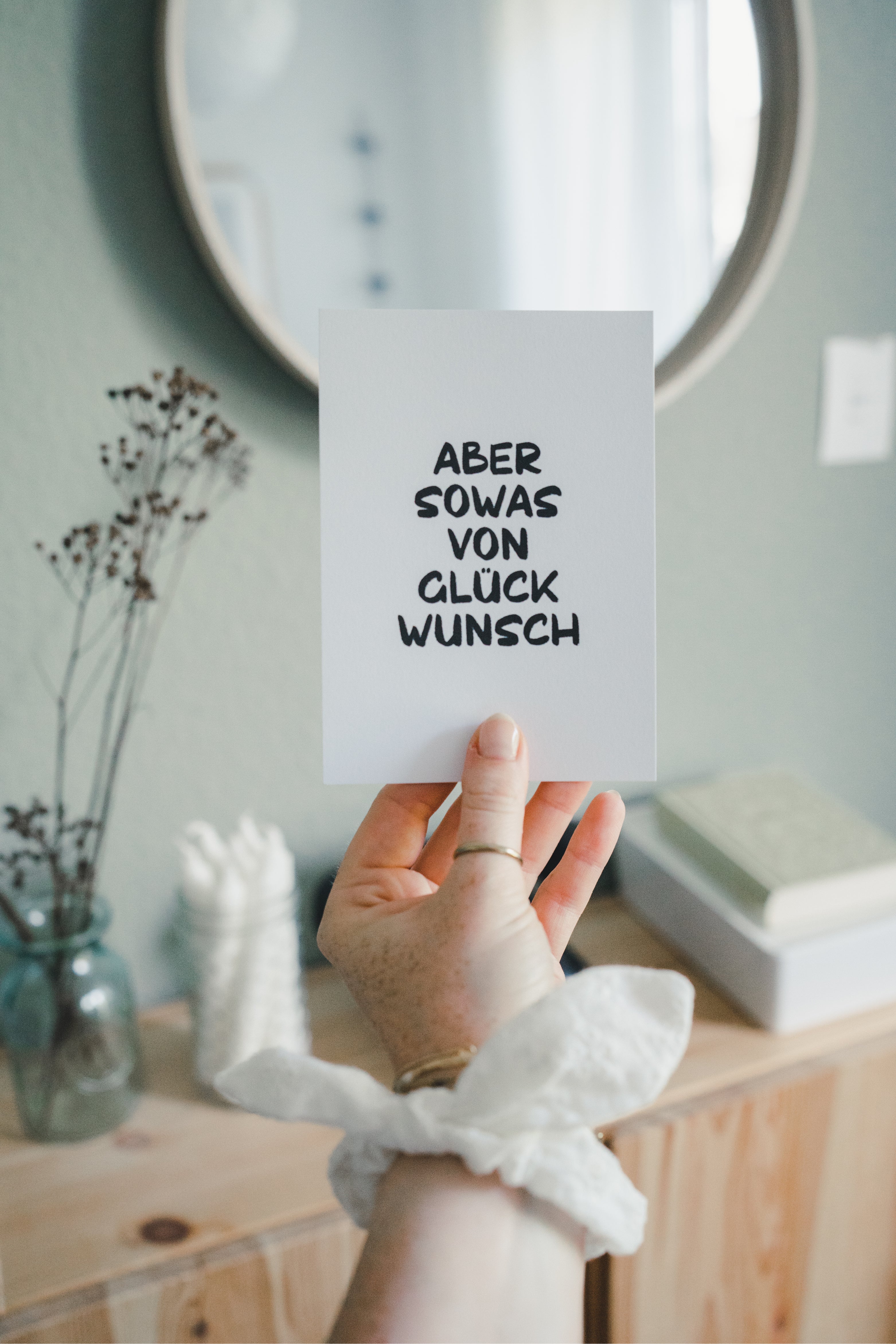 Postkarte "Aber sowas von Glückwunsch"