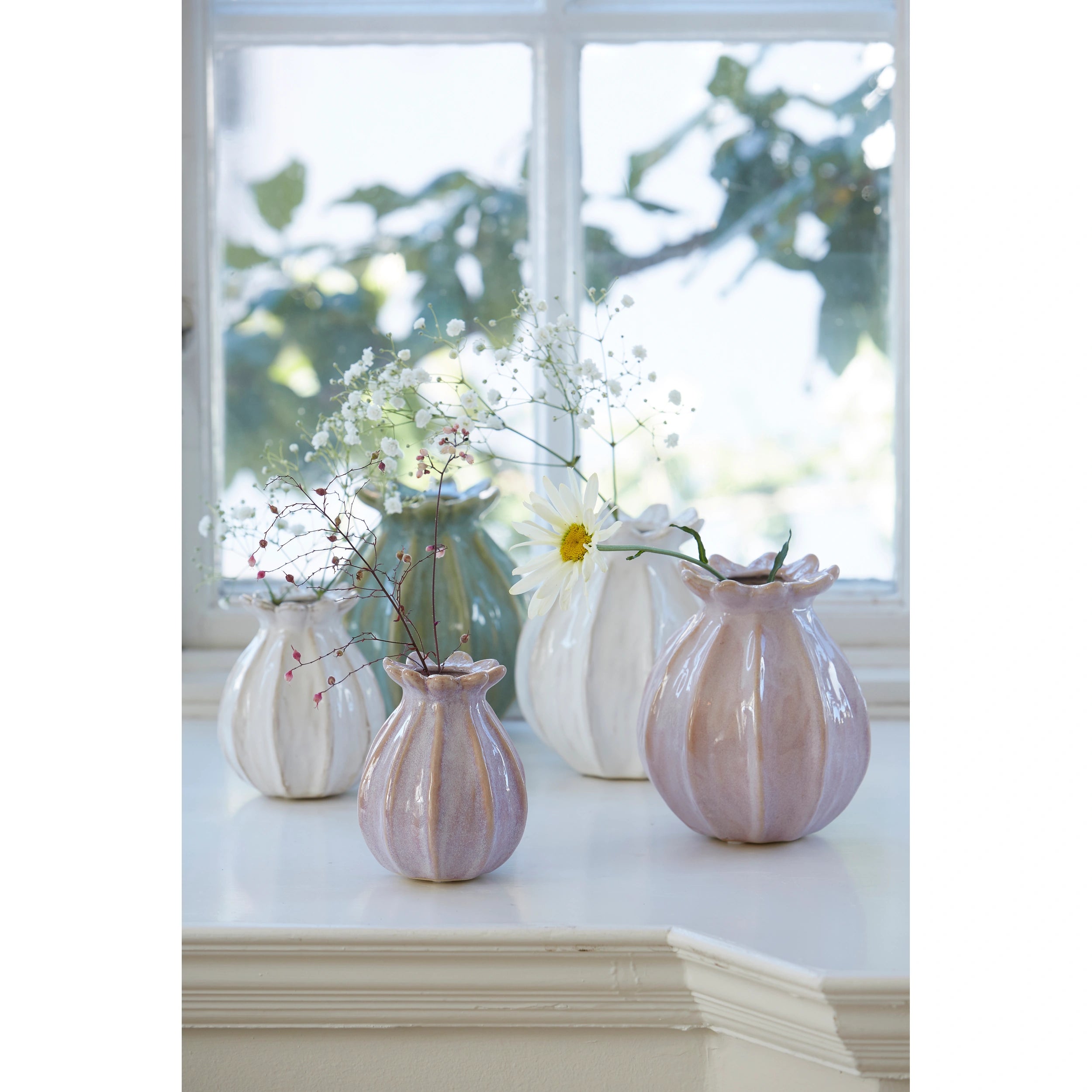 LILLIAN Vase gross weiss